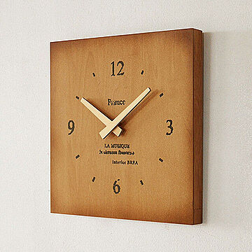 壁掛け時計 おしゃれ スクエア 角型 22センチ角 壁掛け 木製 アンティーク 日本製 BREAブレア