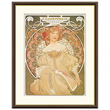 額絵 夢想 アルフォンス・ミュシャ 61x49.5cm 三幸