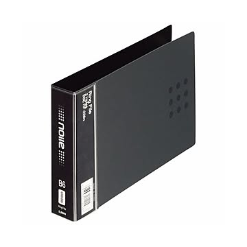 （まとめ）ライオン事務器 リングファイル(ノイル)B6ヨコ 2穴 210枚収容 背幅35mm ブラック RF-228n 1冊 【×20セット】