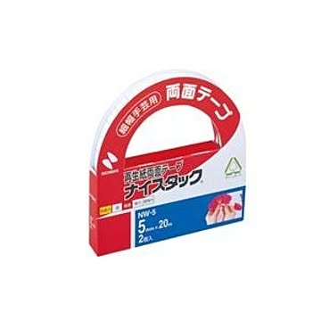 (業務用100セット) ニチバン 両面テープ ナイスタック 【幅5mm×長さ20m】 2巻 NW-5