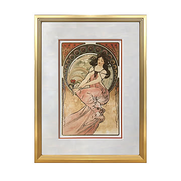 Alfons Mucha（アルフォンス ミュシャ） Painting アートポスター（フレーム付き）  m12215