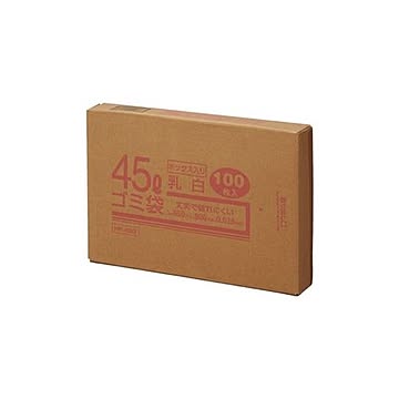 （まとめ）クラフトマン 45Lゴミ袋 乳白 ボックス入 100枚【×5セット】