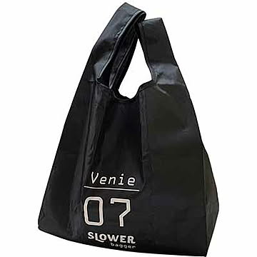 SLOWER スロウワー SHOPPER BAG Venie (L) ショッパーバッグ「ビーニー (L)」 エコバッグ マイバッグ マチ17cm コンビニ弁当サイズ カラビナ付き コンパクト収納