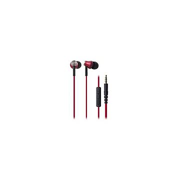 （まとめ） Audio-Technica オーディオテクニカ iPod／iPhone／iPad専用インナーイヤーヘッドホン レッド ATH-CK330i-RD 【×2セット】
