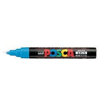 （まとめ） 三菱鉛筆 ユニ ポスカ 中字丸芯（1.8-2.5mm） PC-5M.8 水色 1本入 【×10セット】