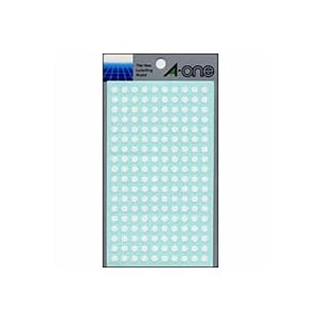 （まとめ） エーワン カラーラベル 丸型5mm径 07070 白 1P9シート（1800片）入 【×10セット】