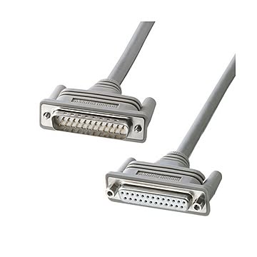 （まとめ）サンワサプライ RS-232Cケーブル（25pin延長用・3m） KRS-002K【×2セット】