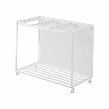 tower タワー(山崎実業) 目隠し分別ダストワゴン 45L 3分別 Three-Compartment Recycling Cart [45L] ゴミ箱 分別 キッチン ダストボックス 食器棚下