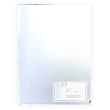 （まとめ） G-Aim クリアホルダー 名刺ポケット付 A4 YG-10-10 1パック（10枚） 【×20セット】
