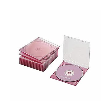 (まとめ)エレコム Blu-ray/DVD/CDケース(スリム/PS/1枚収納) CCD-JSCS10CPN×10セット