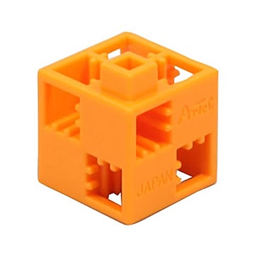 （まとめ）Artecブロック 基本四角 24P オレンジ【×10セット】