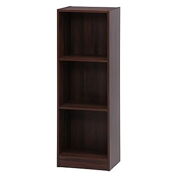 カラーボックス 収納棚 3段 幅41.5cm A4対応 ミディアムブラウン 工具不要 リビング ダイニング キッチン ベッドルーム 組立品【代引不可】