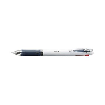（まとめ） ゼブラ クリップオンスリム 4色ボールペン 0.7mm 白 【×20セット】