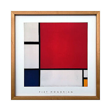 Piet Mondrian（ピエト モンドリアン） Composition with Red Blue and Yellow 1930 アートポスター（フレーム付き） m11902