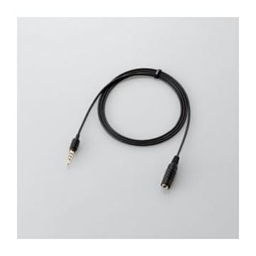 （まとめ）エレコム 4極延長ヘッドホンケーブル MPA-EHPS10BK【×5セット】