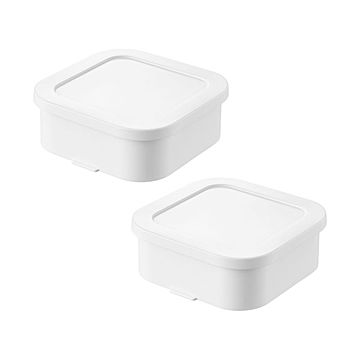 tower タワー(山崎実業)温まりやすい立つ冷凍ごはん容器 一膳 2個組 Multi-Position Frozen Rice Container, Set of 2 冷凍ごはん レンジ可 食洗機可
