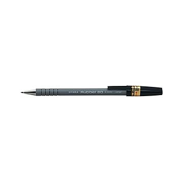 （まとめ） ゼブラ ラバー80ボールペン 黒 0.7mm 【×50セット】