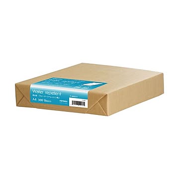 （まとめ）長門屋商店 撥水紙 ウォーターリペレントA4 薄口 64g 徳用 ナ-WR001V 1冊(500枚) 【×2セット】