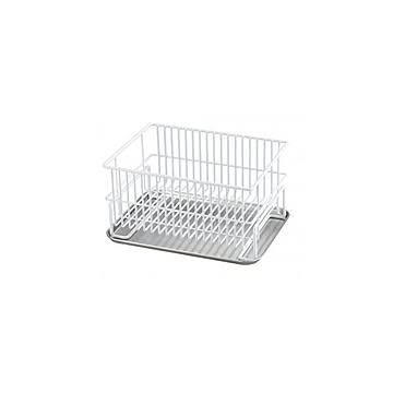 水切りラック/水切りかご 日本製 鉄 ステンレス鋼 Made in TSUBAME 認定品 〔キッチン 台所〕