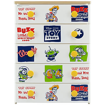 チェスト タンス 完成品 5段 幅73 ディズニー 収納ケース キッズチェスト プラスチック 子供 かわいい トイストーリー 収納 アイリスオーヤマ NHG-W725TP *