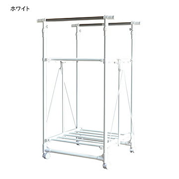 B.Bファニシング ワンタッチ収納洗濯物干しラック ホワイト