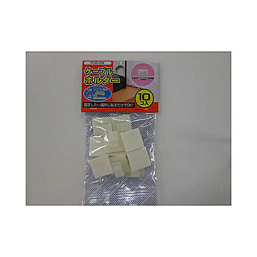 YAZAWA ケーブルホルダー中 10個入 白 FCB2W