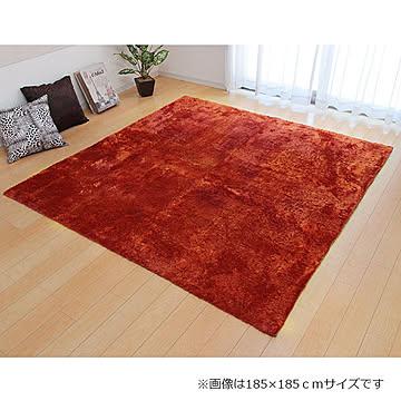 イケヒコ・コーポレーション シャギー調ラグ ラルジュ オレンジ 約200×250cm 3958709