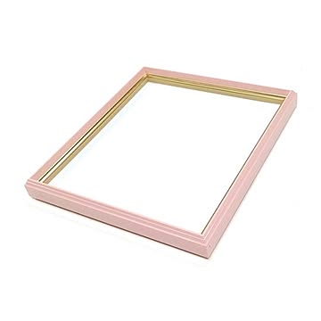 【カラー色紙額】細い色紙額・細いフレームの色紙額　■カラー色紙額（8×9）275×244mm ピンク
