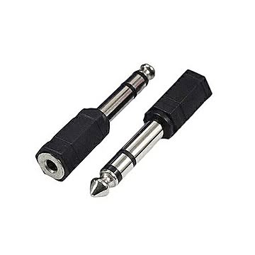 変換名人 AVプラグ 3.5mm(メス) to 6.5mm(オス)ステレオ AV/35J-65PS(2P) 管理No. 4571284882003