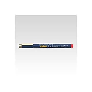 （まとめ） サクラクレパス ピグマ 耐水耐光性顔料インク （0.3mm） ESDK03#19 赤 1本入 【×10セット】