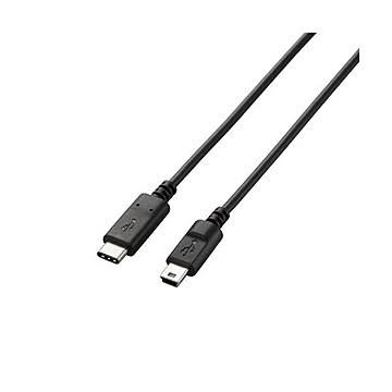 (まとめ)エレコム USB2.0ケーブル(認証品、C-microB) U2C-CMB10NBK×2セット