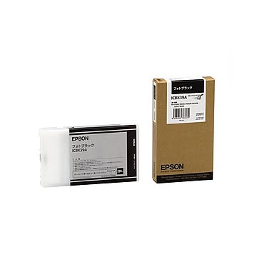 (まとめ) エプソン EPSON PX-P／K3インクカートリッジ フォトブラック 220ml ICBK39A 1個  【×10セット】
