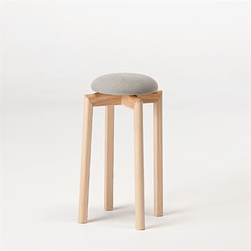 マッシュルームスツール 　高さ50～65センチ　ナチュラル　コンパクト