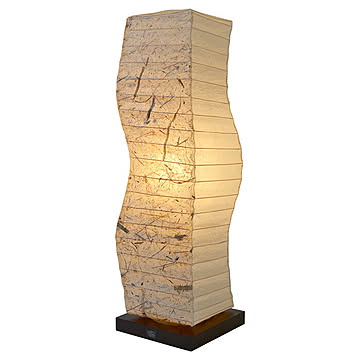 彩光デザイン kuku フロアライト 和紙 バナナ紙×揉み紙 幅210x奥行210x高さ710mm 電球付属