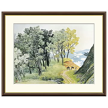 額絵 山雨一過 川合玉堂 61x49.5cm 三幸