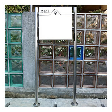 郵便ポスト 郵便受け 錆びにくい メールボックス スタンドタイプ シルバー色 ステンレスポスト(silver)