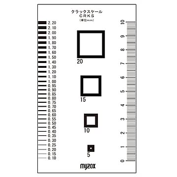 （まとめ）マイゾックス クラックスケール/測定工具 70×120mm CRKS 082801 〔業務用/プロ向け/DIY/日曜大工〕【×10セット】