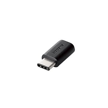 （まとめ） エレコム USB2.0変換アダプタ（Type-C-micro-B） TB-MBFCMADBK 【×5セット】