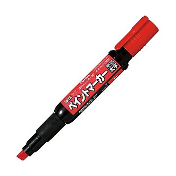 （まとめ）ぺんてる 油性ペン ペイントマーカー太字 赤 MWP30-B 1セット（10本）【×2セット】