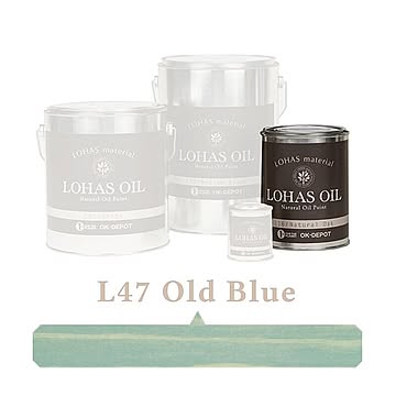 国産自然塗料 LOHAS material（ロハスマテリアル） LOHAS OIL（ロハスオイル） カラー L47：オールドブルー