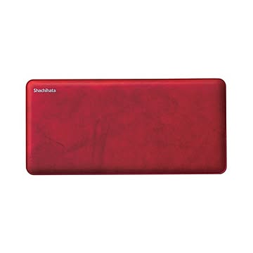 （まとめ） シャチハタ 印マット4 なつ印・筆記用 レッド IMS-1B 1枚 【×10セット】