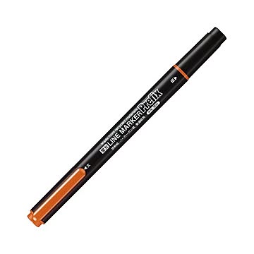 （まとめ） コクヨ蛍光OAマーカー（再生樹脂・ツイン） プリフィクス 中字+細字 橙 PM-L202YR 1セット（10本） ×5セット