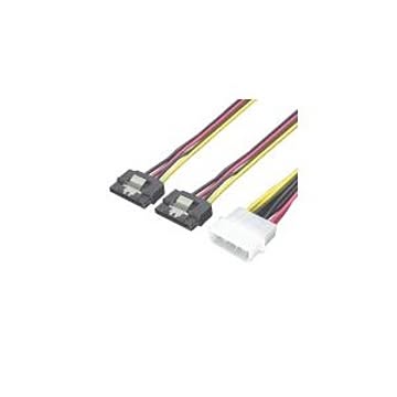 (まとめ)変換名人 4pin電源→SATA電源2分岐 4P-SPR/2【×10セット】