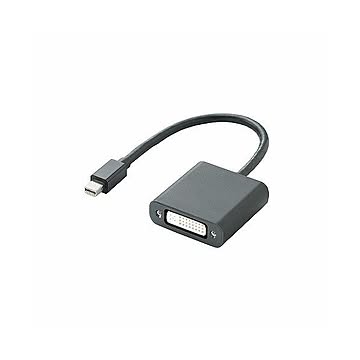 (まとめ)エレコム Mini DisplayPort-DVI変換アダプタ AD-MDPDVIBK×2セット
