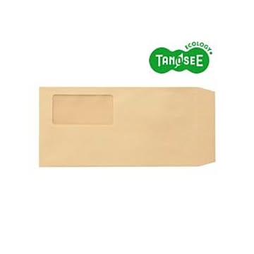 TANOSEE 窓付封筒 長3 70g/m2 クラフト 業務用パック 1箱(1000枚)