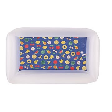 【知育】四角プール 100×60cm フルーツであそぼう！【代引不可】
