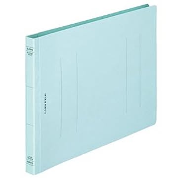 (まとめ) ライオン事務器 フラットファイル（環境） 樹脂押え具 B5ヨコ 150枚収容 背幅18mm 水 A-528KB5E 1セット（10冊） 【×5セット】
