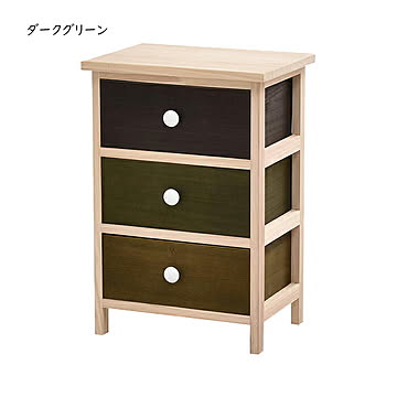 チェスト 3段 組立式 Gimlet ONLS0212 幅400x奥行290x高さ580mm B.Bファニシング