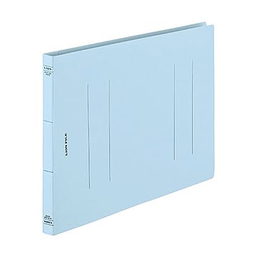 （まとめ）ライオン事務器 フラットファイル(環境)樹脂押え具 A4ヨコ 150枚収容 背幅18mm ライトブルー A-510KA4E 1セット(10冊) 【×10セット】