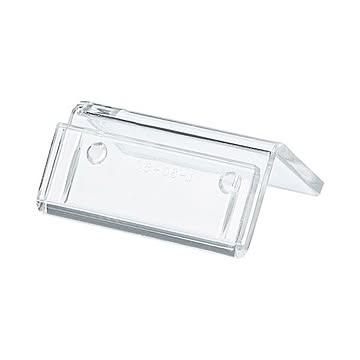 （まとめ）共栄プラスチック 豆カード立W30×H15mm 透明 L-30-1 1パック（10個）【×10セット】